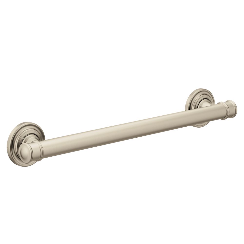 Twelve-inch brushed nickel grab bar